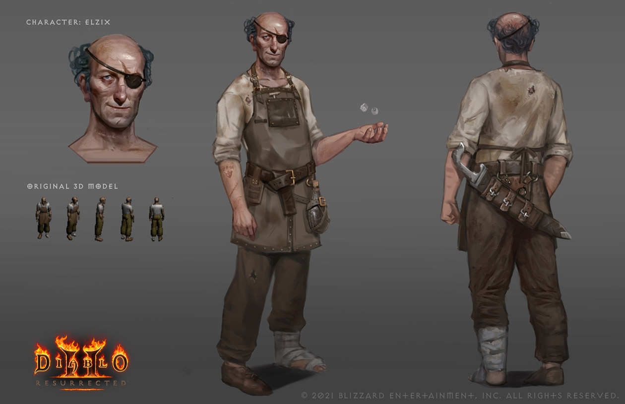 Elzix Concept Art from Diablo II: Resurrected