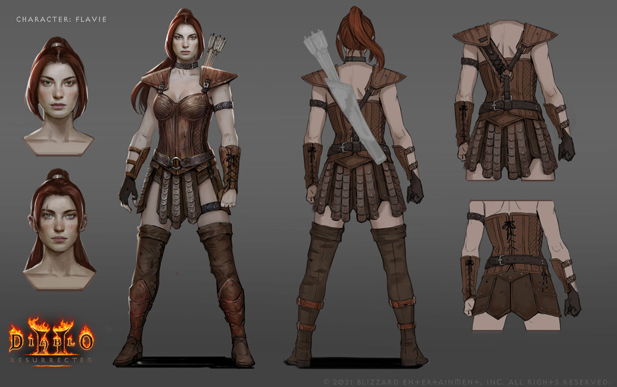 Flavie Concept Art from Diablo II: Resurrected