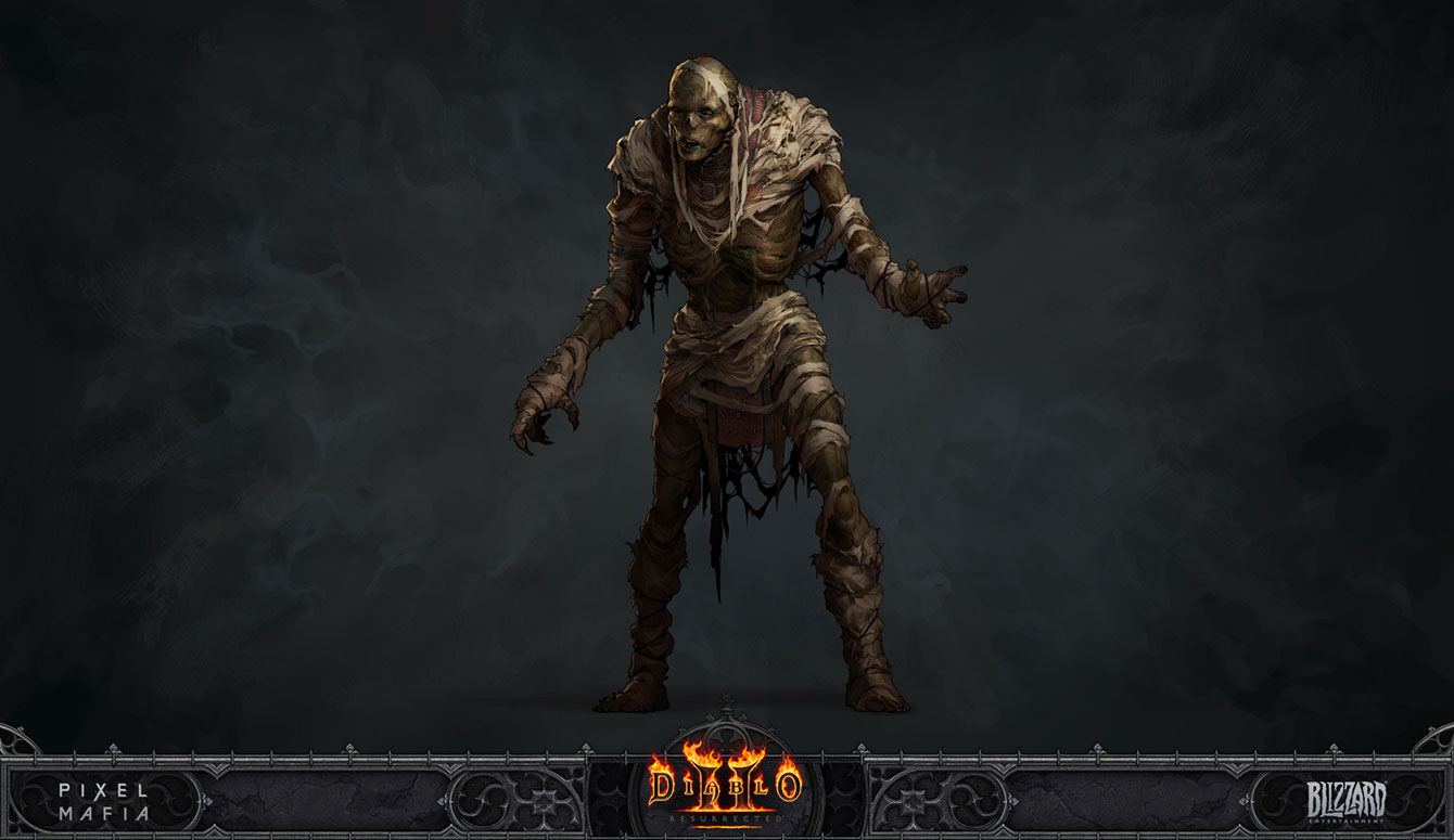 Mummy Concept Art from Diablo II: Resurrected