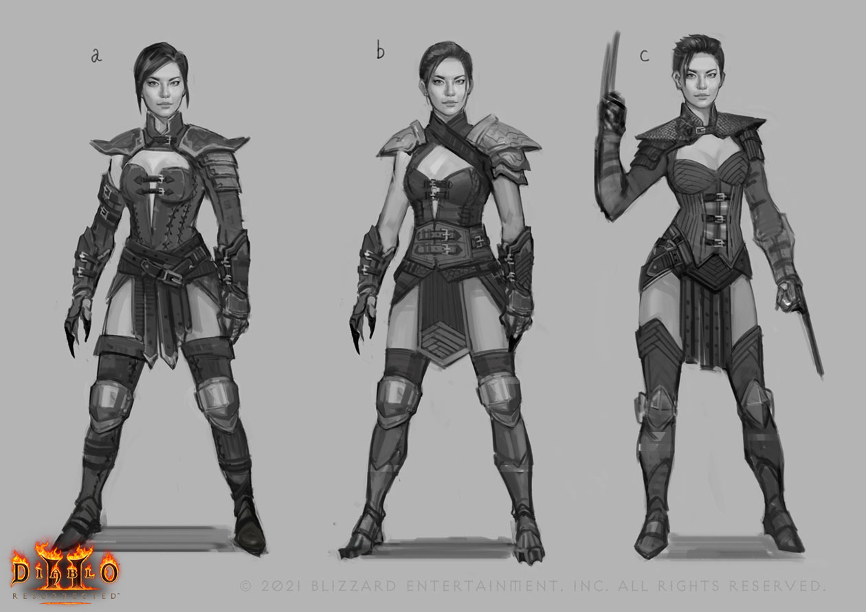 Natalya Sketches from Diablo II: Resurrected