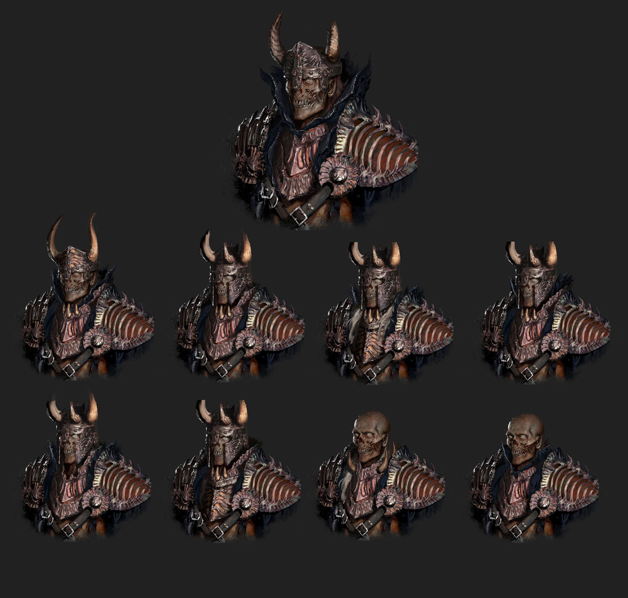 Oblivion Knight Variations Art from Diablo II: Resurrected