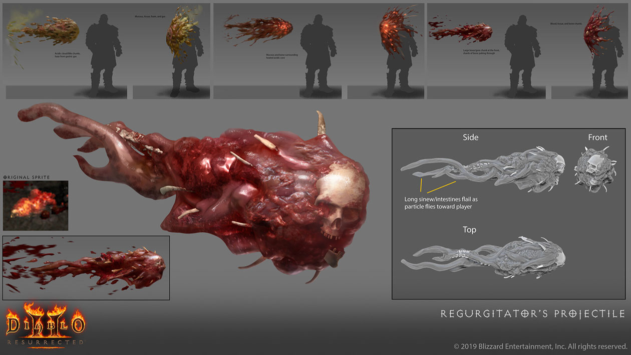 Regurgitator's Projectile Art from Diablo II: Resurrected
