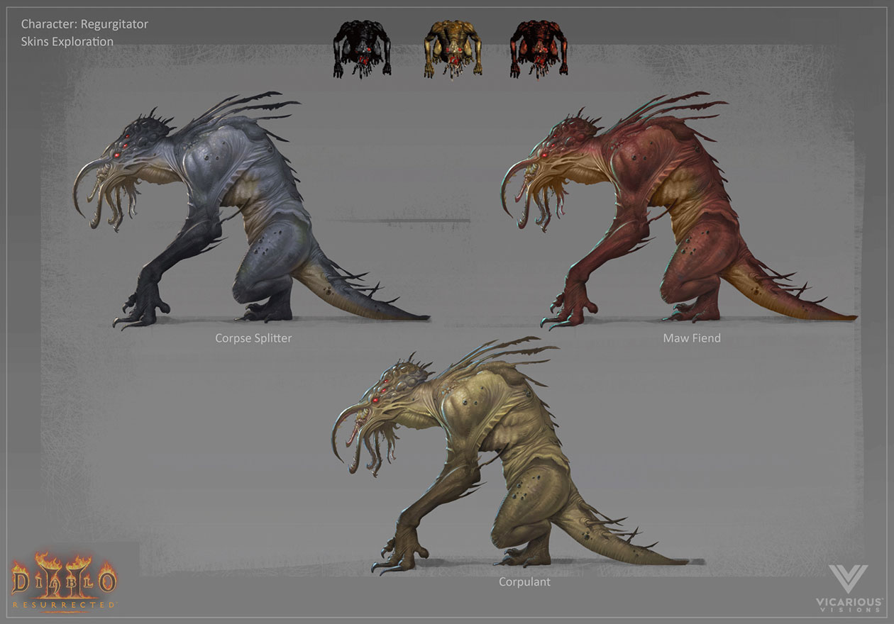 Regurgitator Skins Art from Diablo II: Resurrected