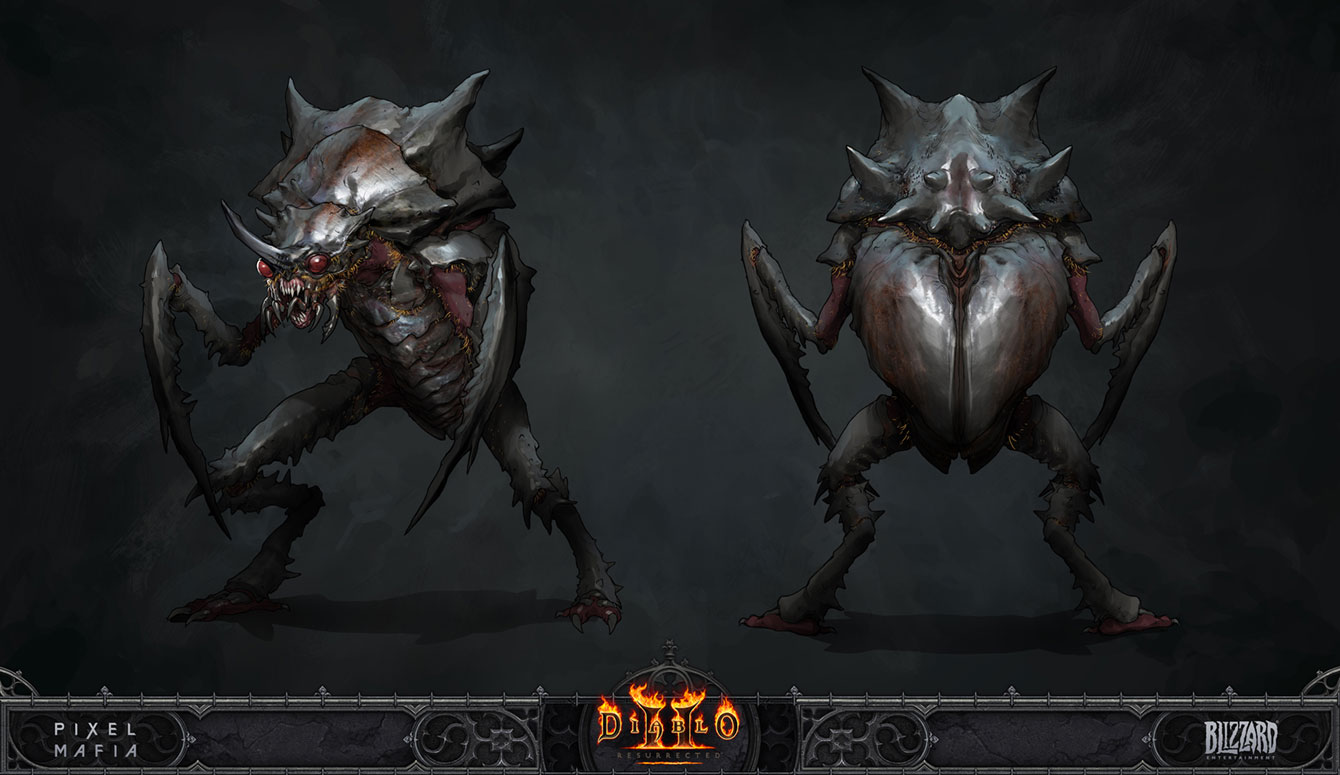Scarab Demon Concept Art from Diablo II: Resurrected