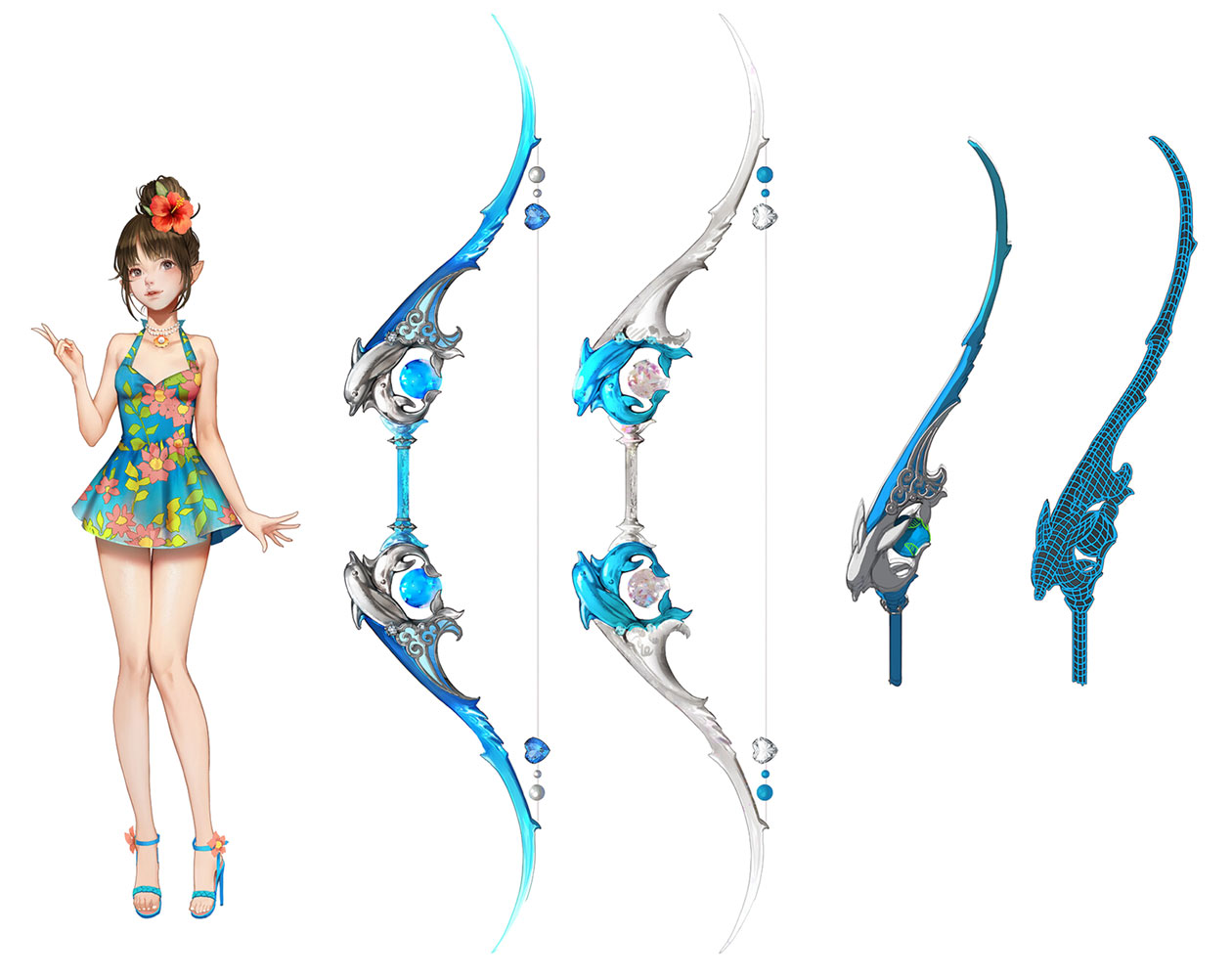 Archer Swimwear and Bow Art from Darkness Rises