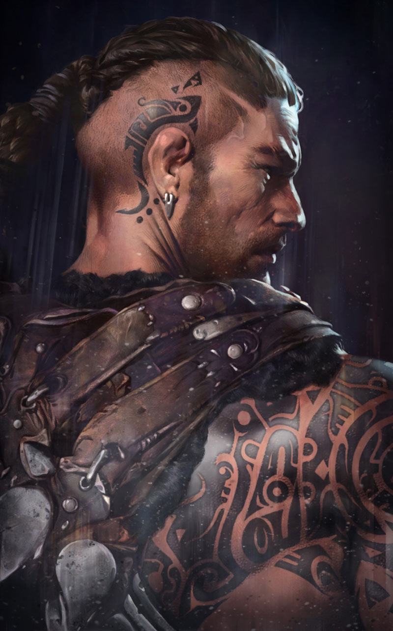 Berserker Face Art from Darkness Rises