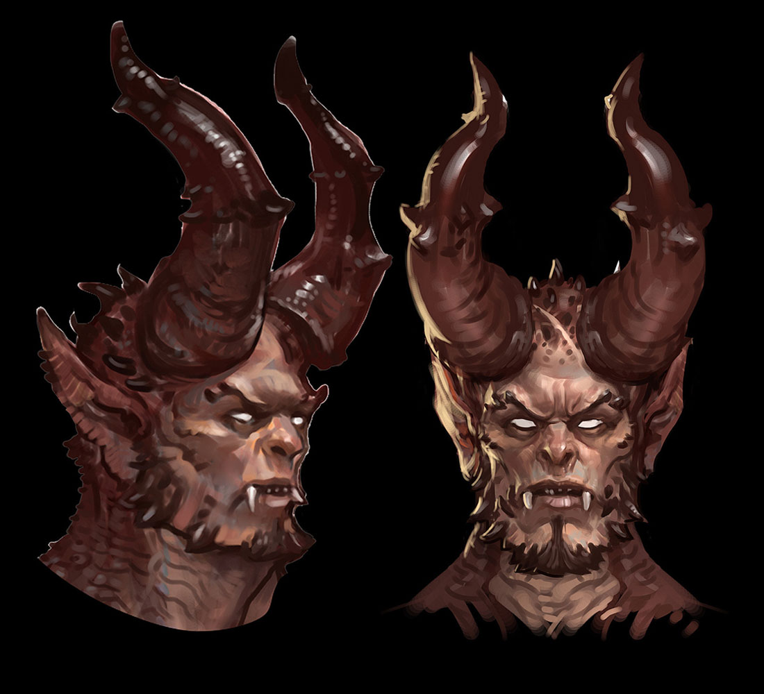 Devil Boss Face Art from Darkness Rises