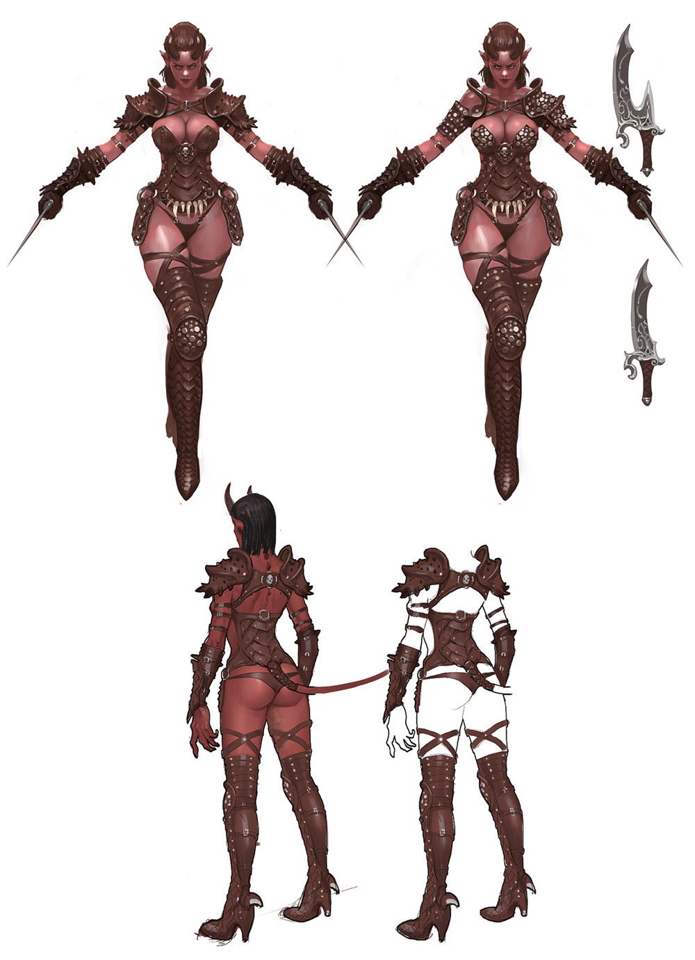 Female Red Devil Art from Darkness Rises