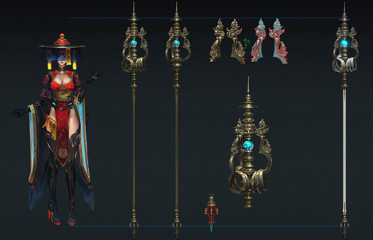 Jiangshi Wizard and Staff Art from Darkness Rises