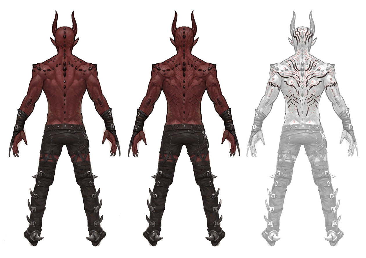 Red Devil Back Art from Darkness Rises