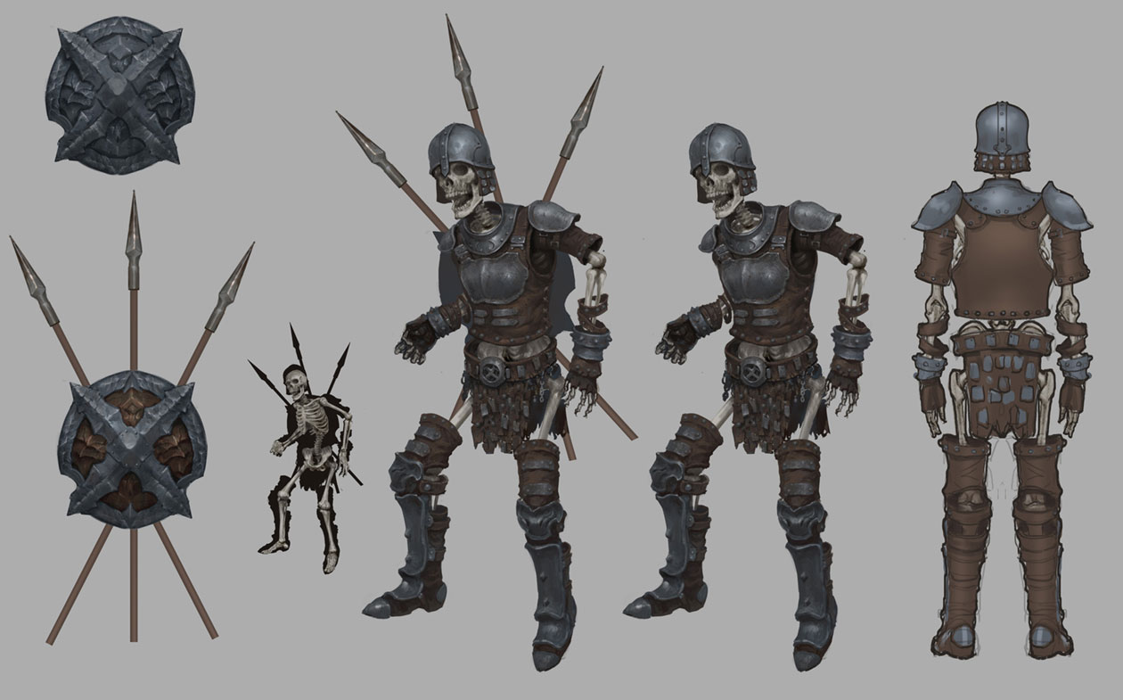 Skeleton Warrior Concept Art from Darkness Rises