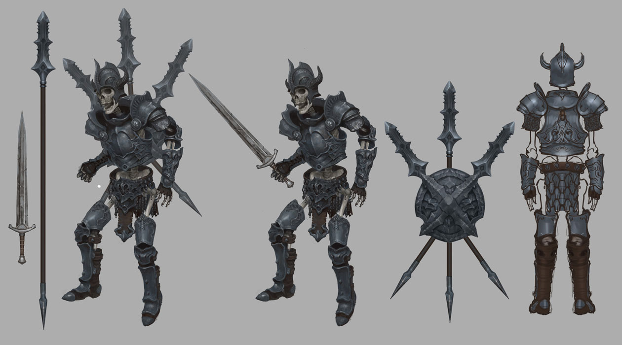 Skeleton Warrior Art from Darkness Rises
