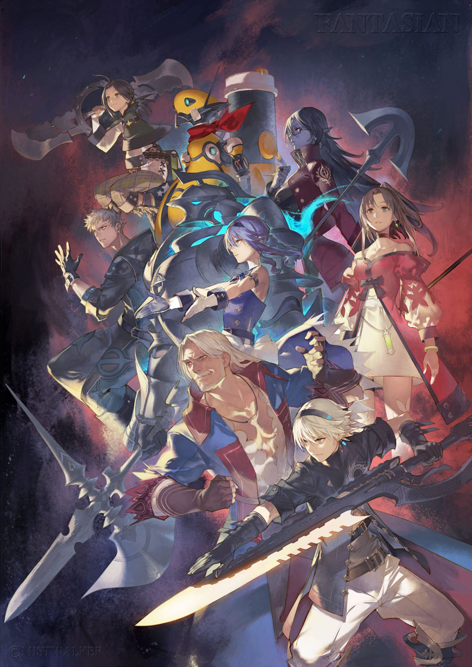 Characters Promo Art from Fantasian