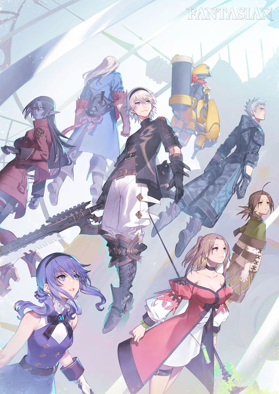 Characters Promo Artwork from Fantasian