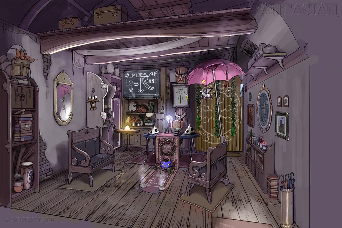 Fortune Teller's House Art from Fantasian