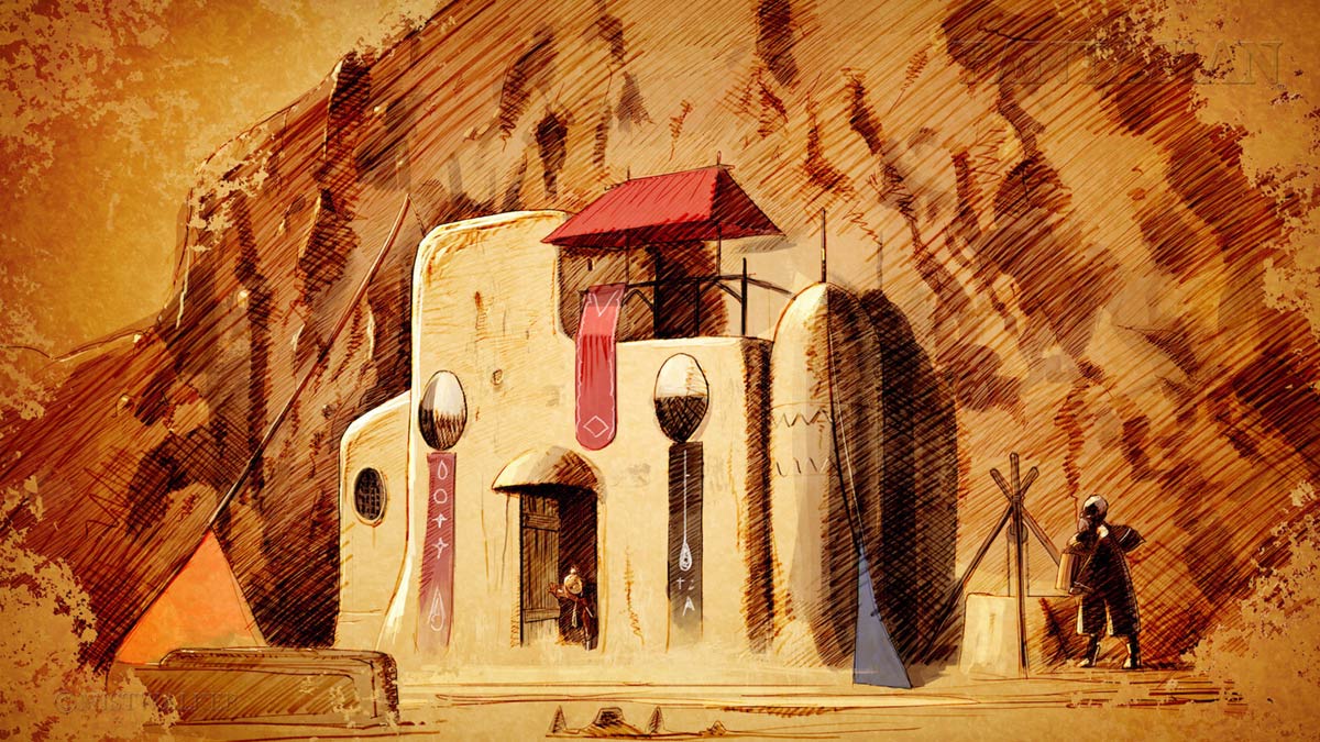 Owen's Tavern Concept Art from Fantasian