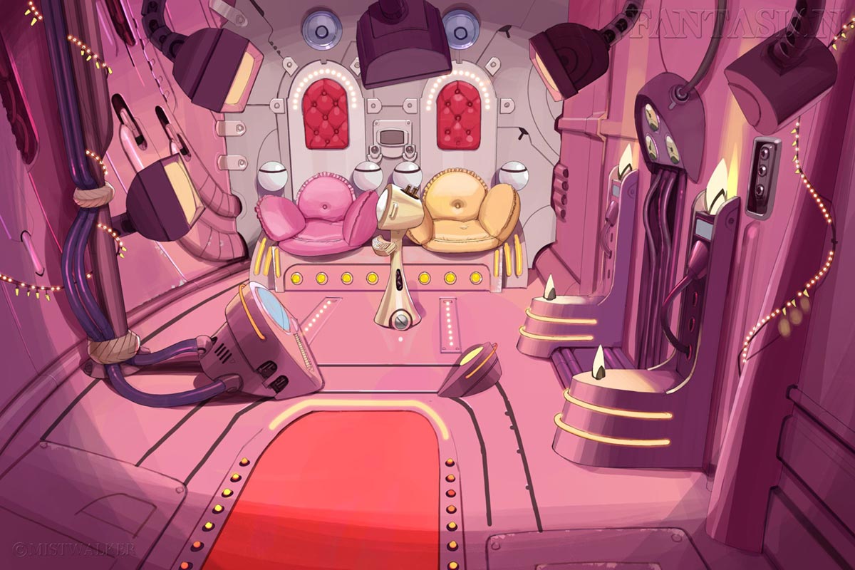 Secret Base Pink Room Art from Fantasian