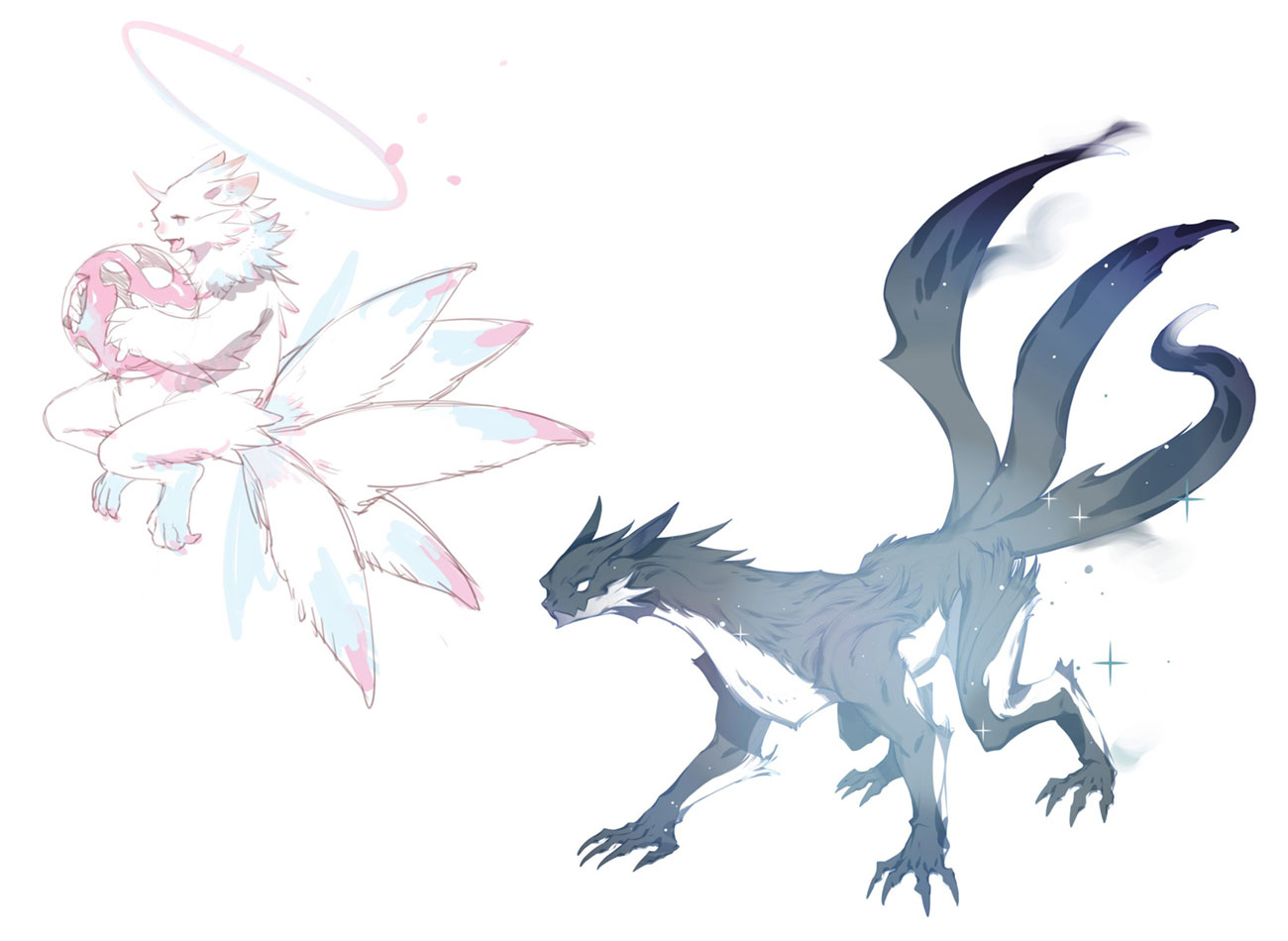 Spirit Beasts Art from Fantasian