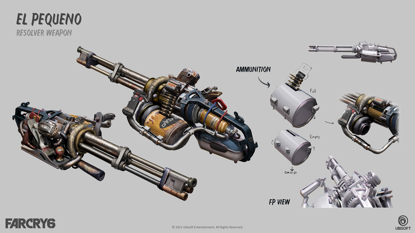 Chain Gun Art from Far Cry 6