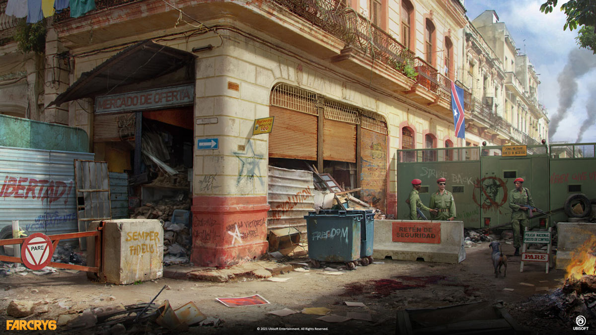 Esperanza Blocked Intersection Art from Far Cry 6