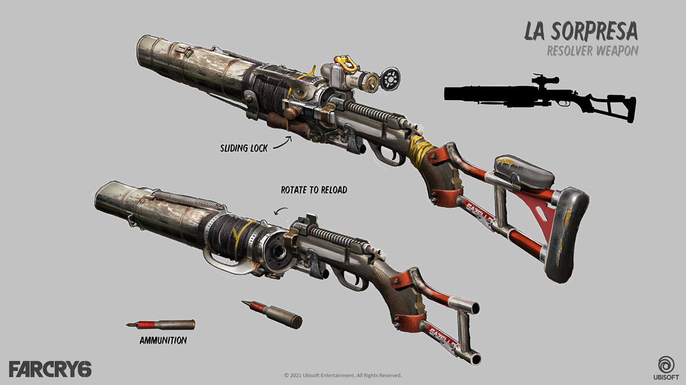 Explosive Sniper Rifle Art from Far Cry 6