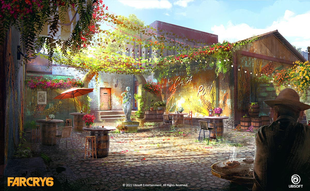 Hidden Rebel HQ Cafe Art from Far Cry 6