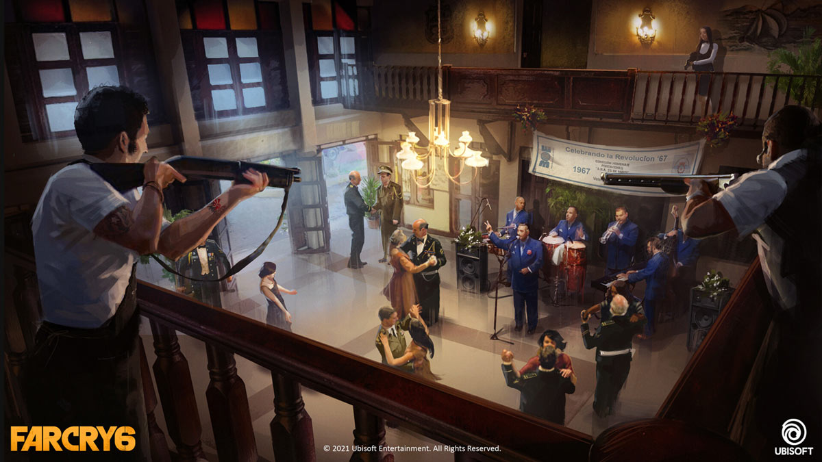 Hotel Party Art from Far Cry 6
