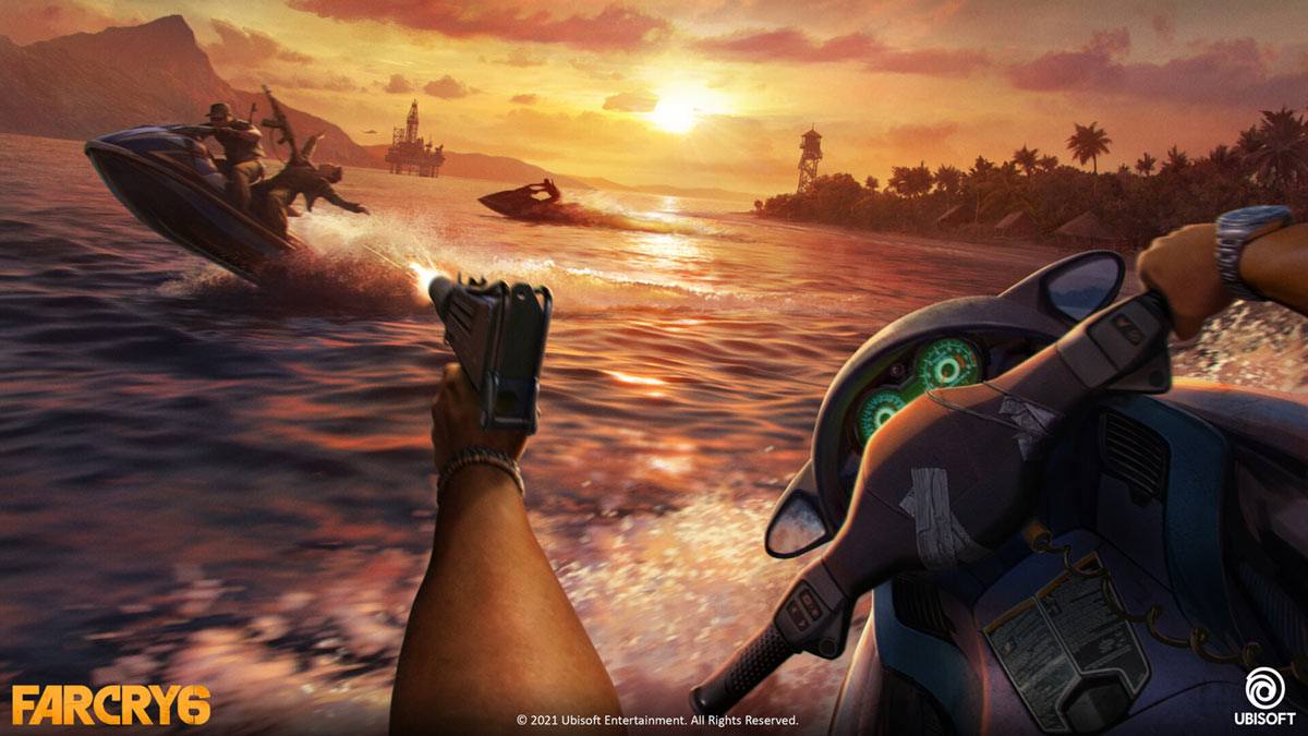 Jet Ski Chase Art from Far Cry 6