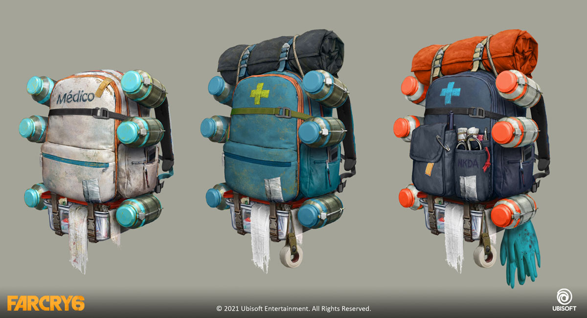 Medical Backpacks Art from Far Cry 6