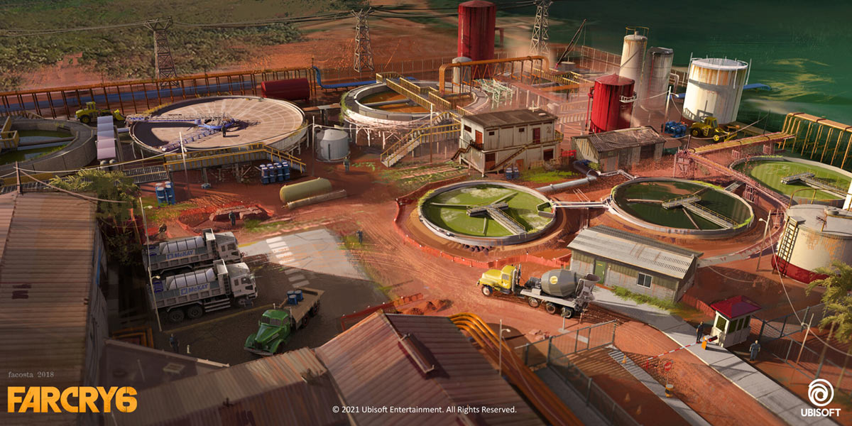 Moa Filtration Plant Exterior Art from Far Cry 6