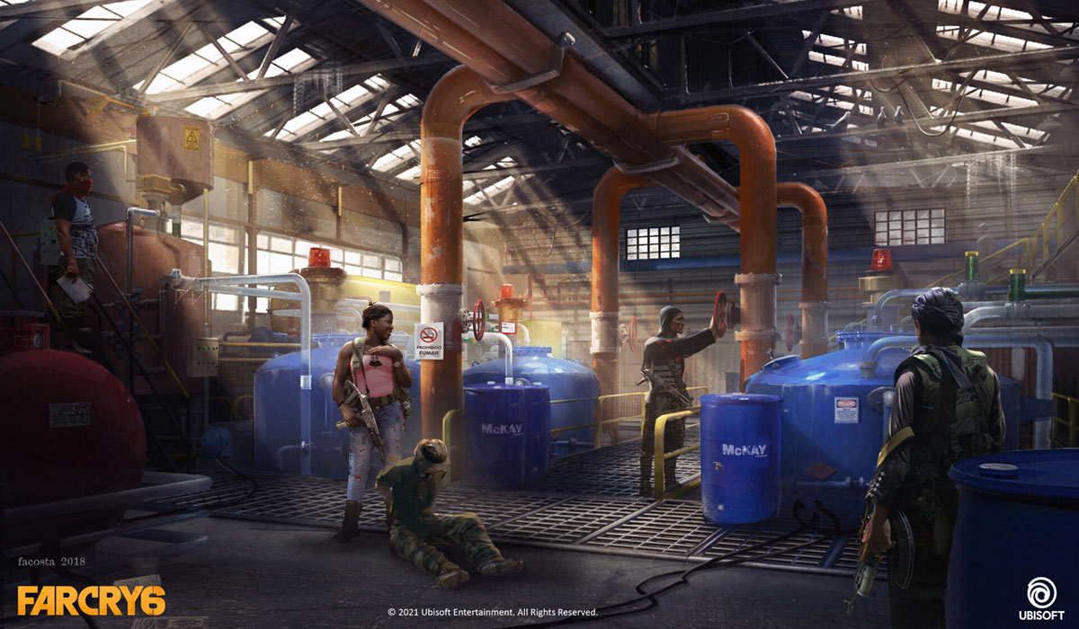 Moa Filtration Plant Interior Art from Far Cry 6