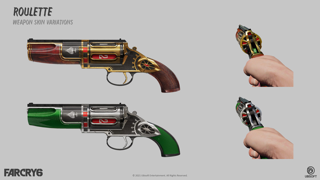 Roulette Weapon Skin Art from Far Cry 6