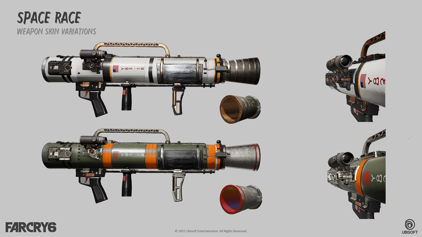 Space Race Weapon Skin Art from Far Cry 6
