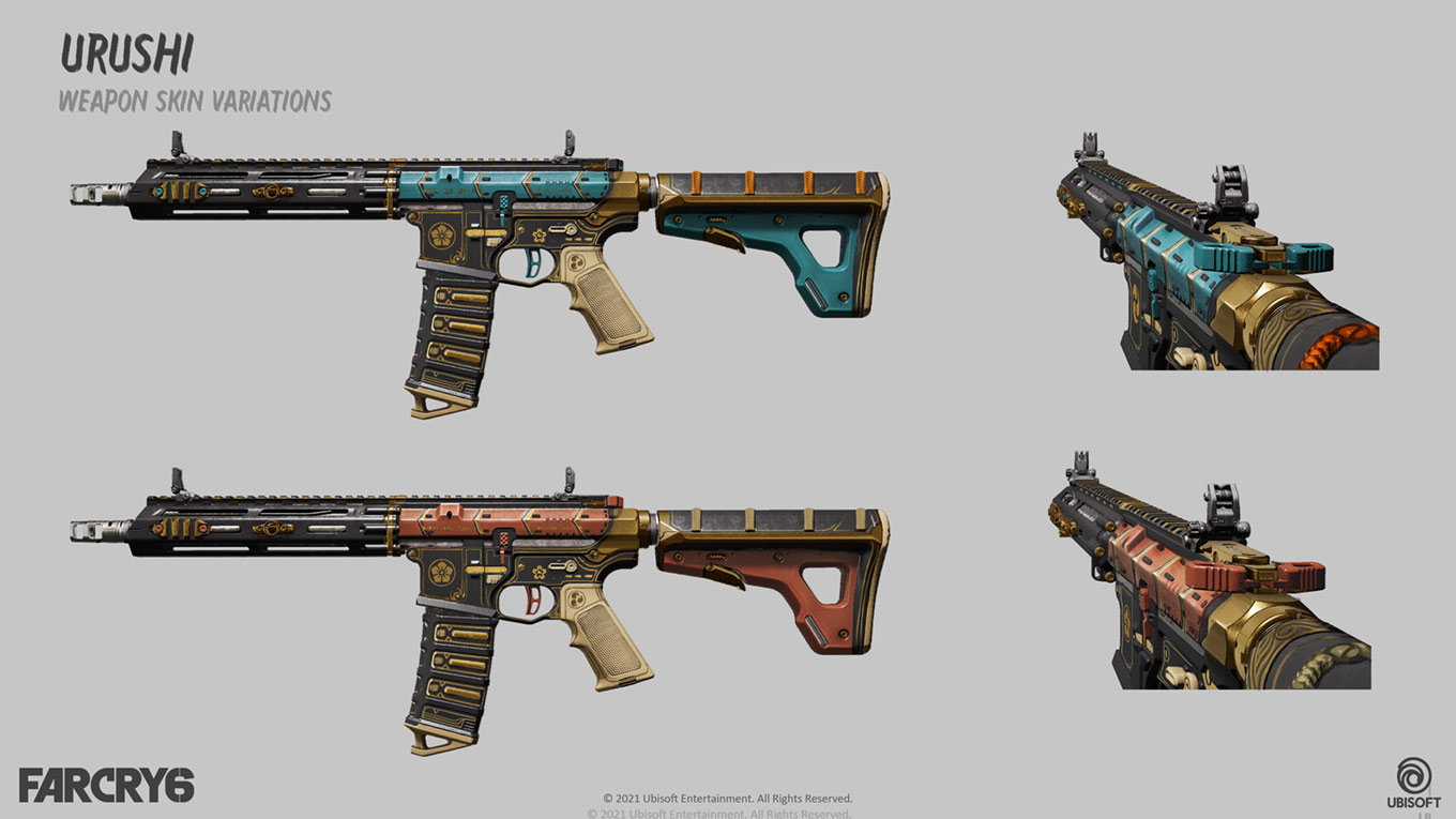 Urushi Weapon Skin Art from Far Cry 6