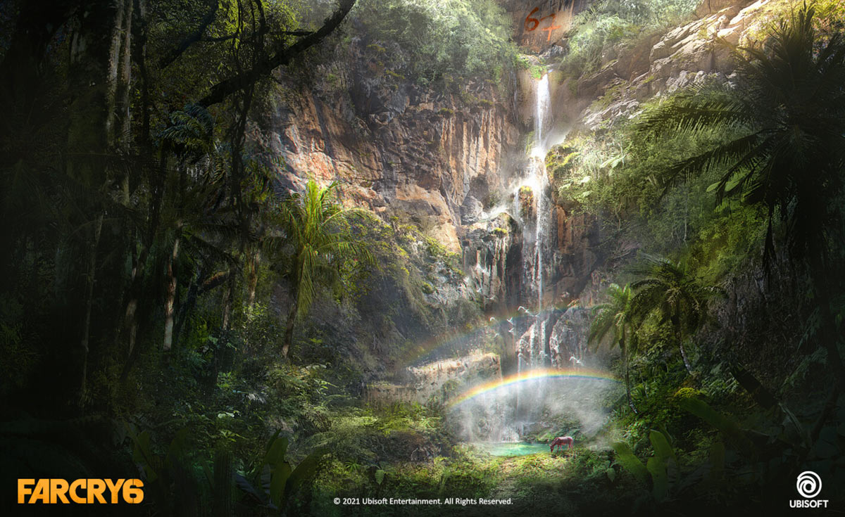 Waterfall Vista Art from Far Cry 6