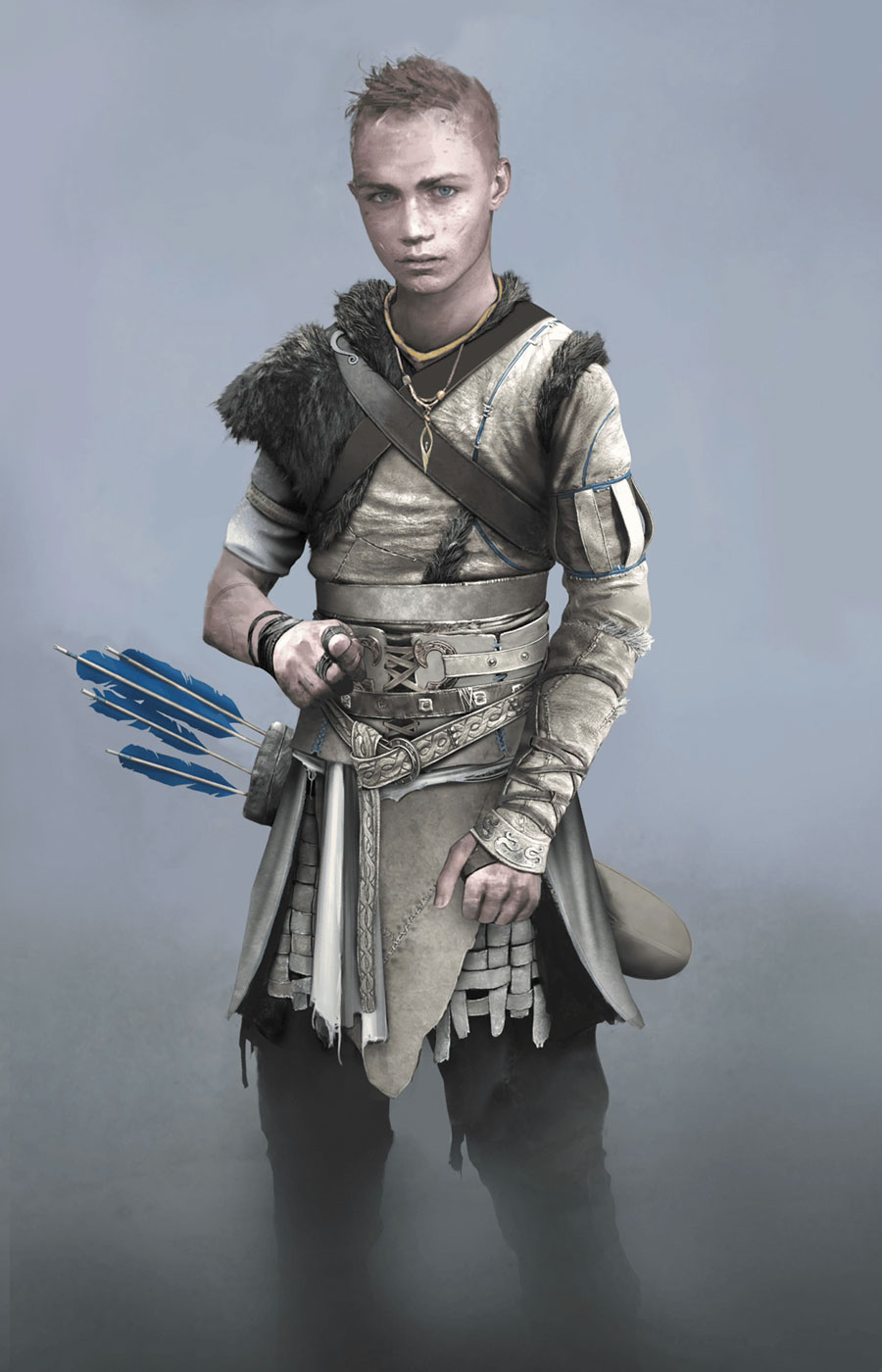 Atreus, Risen Snow Tunic Armor Art from God of War Ragnar&ouml;k