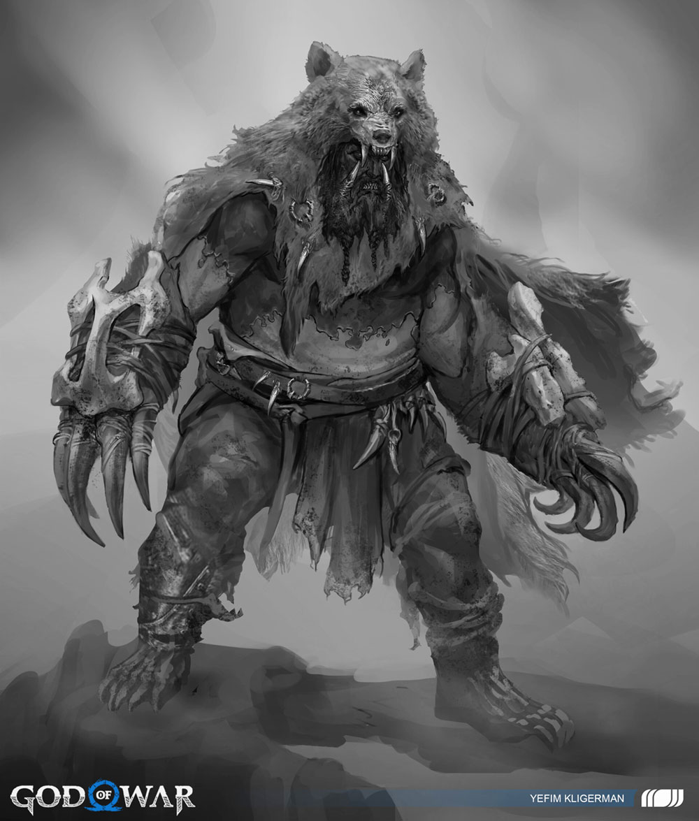 Bear Raider Concept Artwork from God of War Ragnar&ouml;k