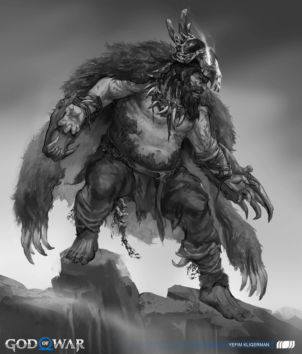 Bear Raider Concept Art from God of War Ragnar&ouml;k