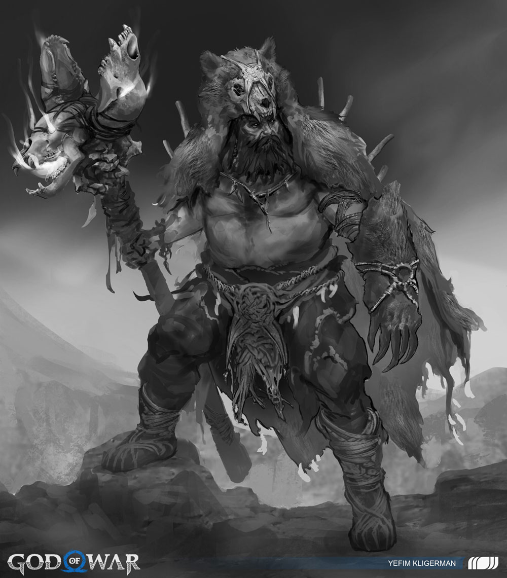 Bear Raider Art from God of War Ragnar&ouml;k