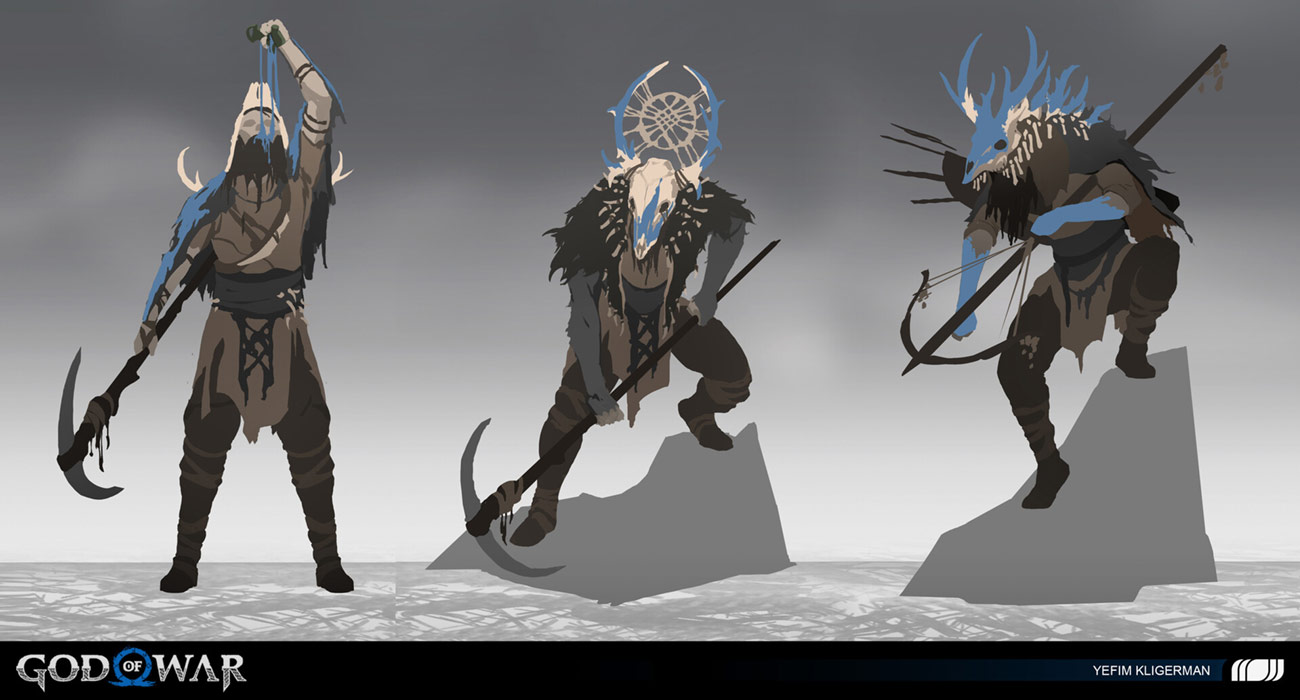 Deer Raider Early Concept Art from God of War Ragnar&ouml;k