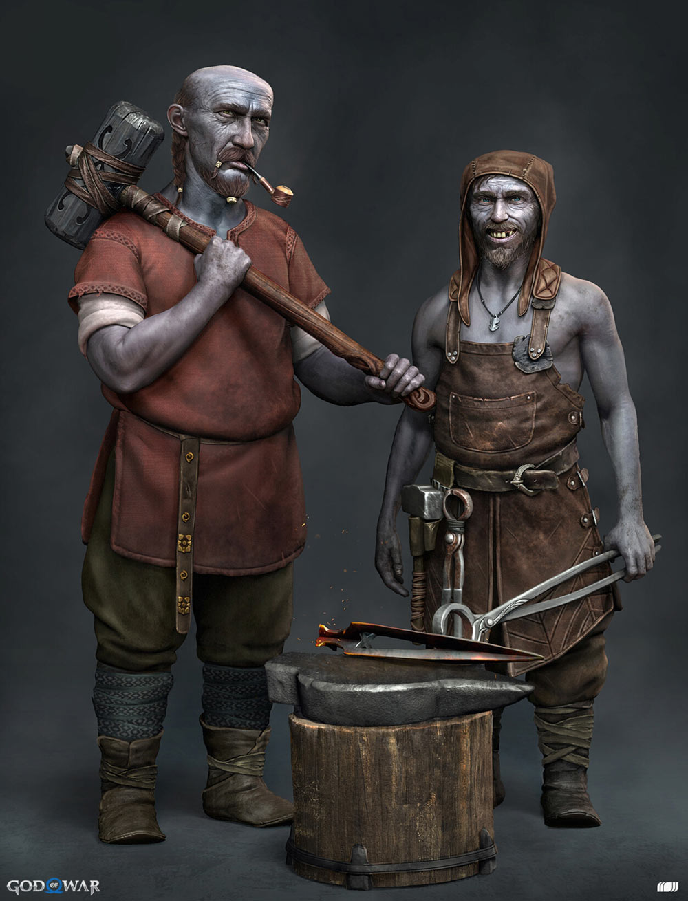 Dwarves Art from God of War Ragnar&ouml;k