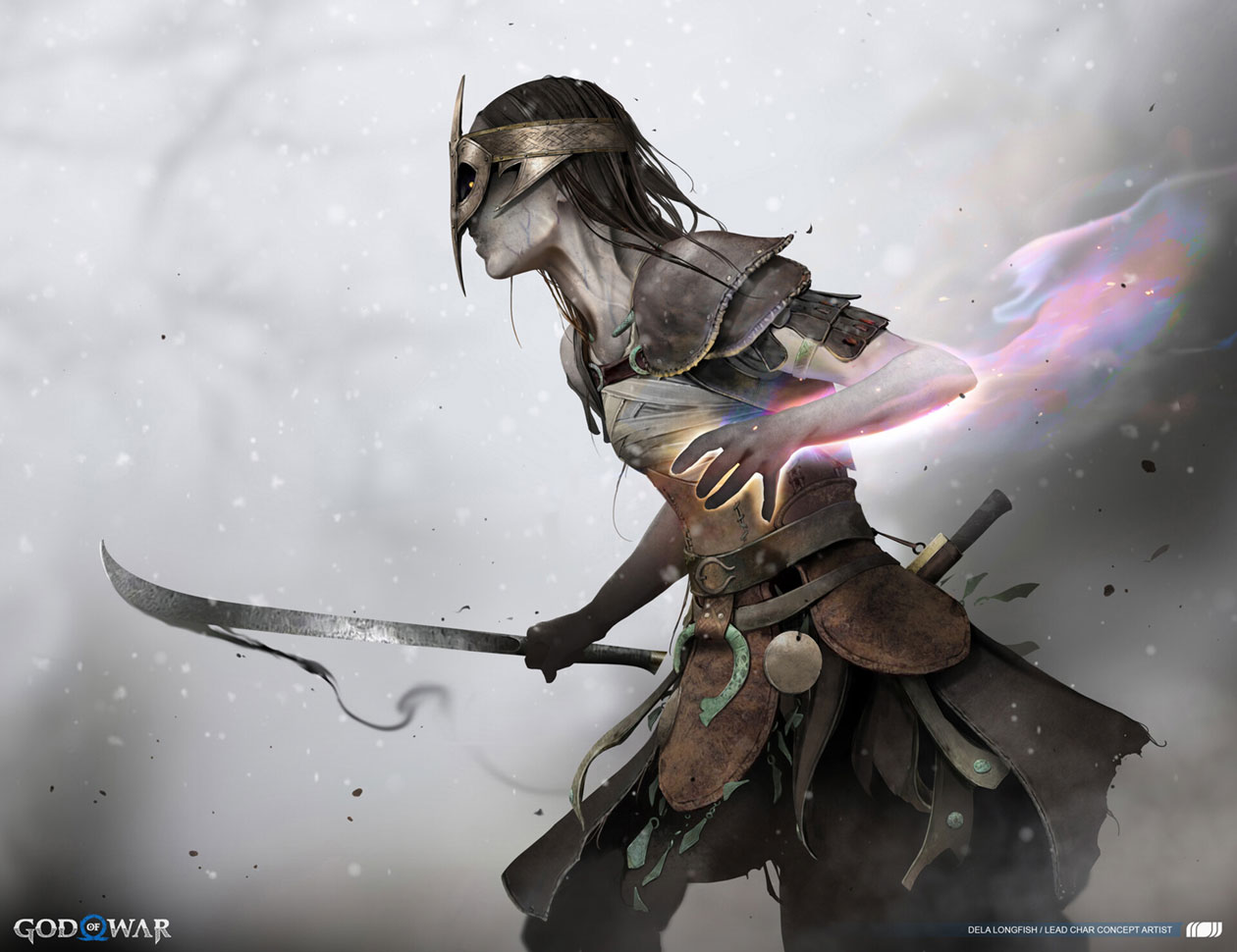 Einherjar Female Concept Art from God of War Ragnar&ouml;k