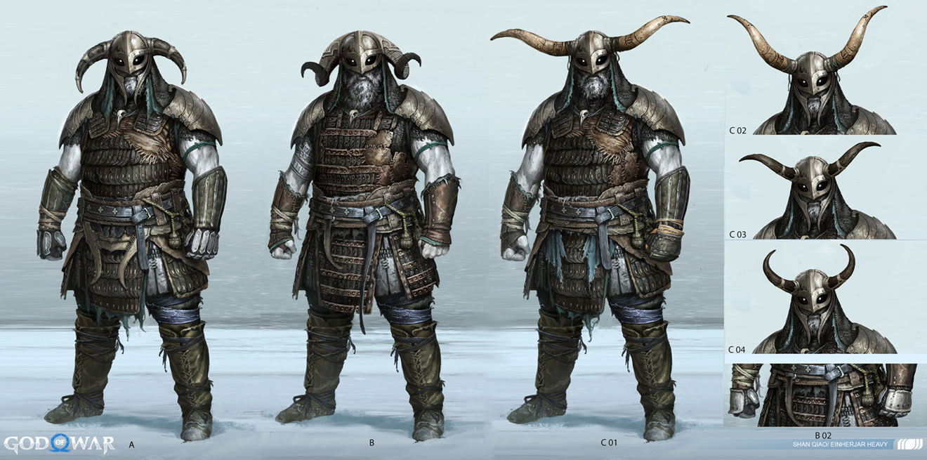Einherjar Heavy Concept Art from God of War Ragnar&ouml;k
