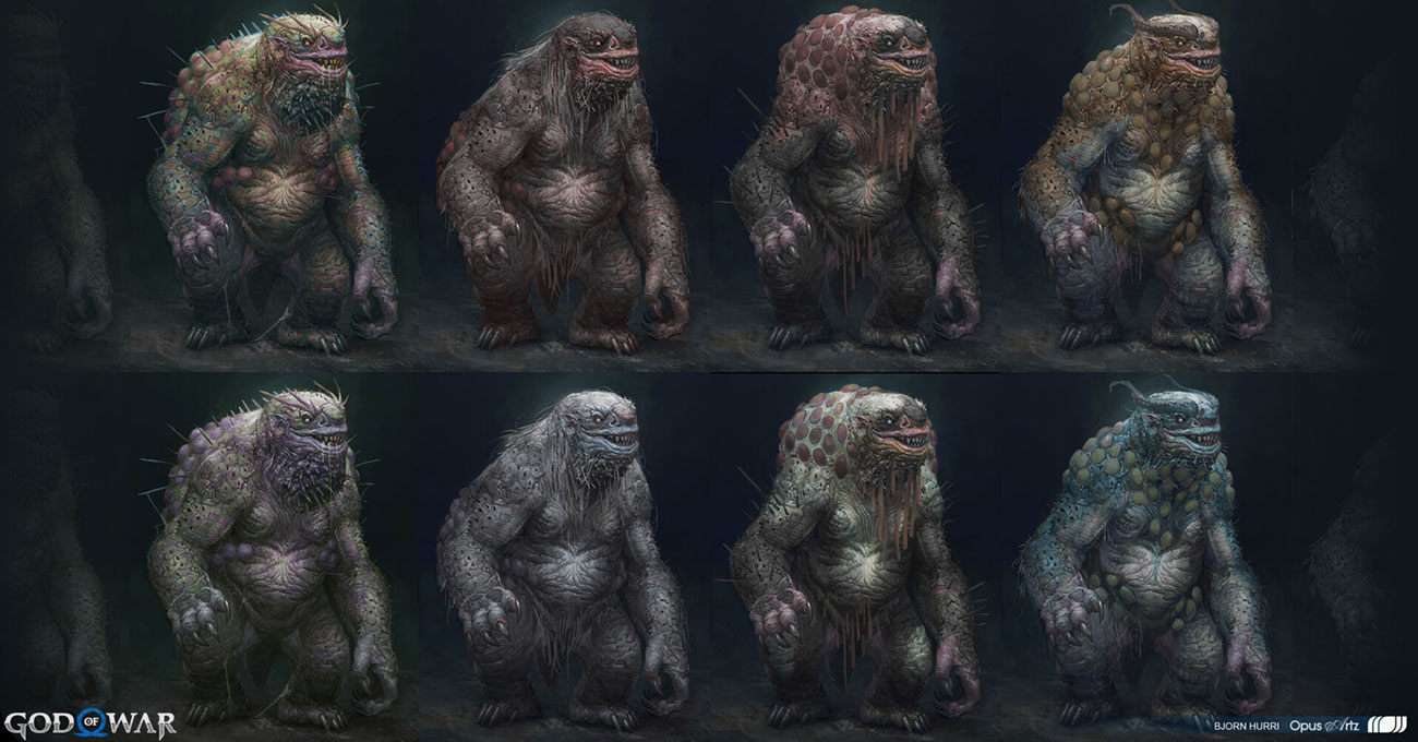 Fierce Ogre Concepts from God of War Ragnar&ouml;k