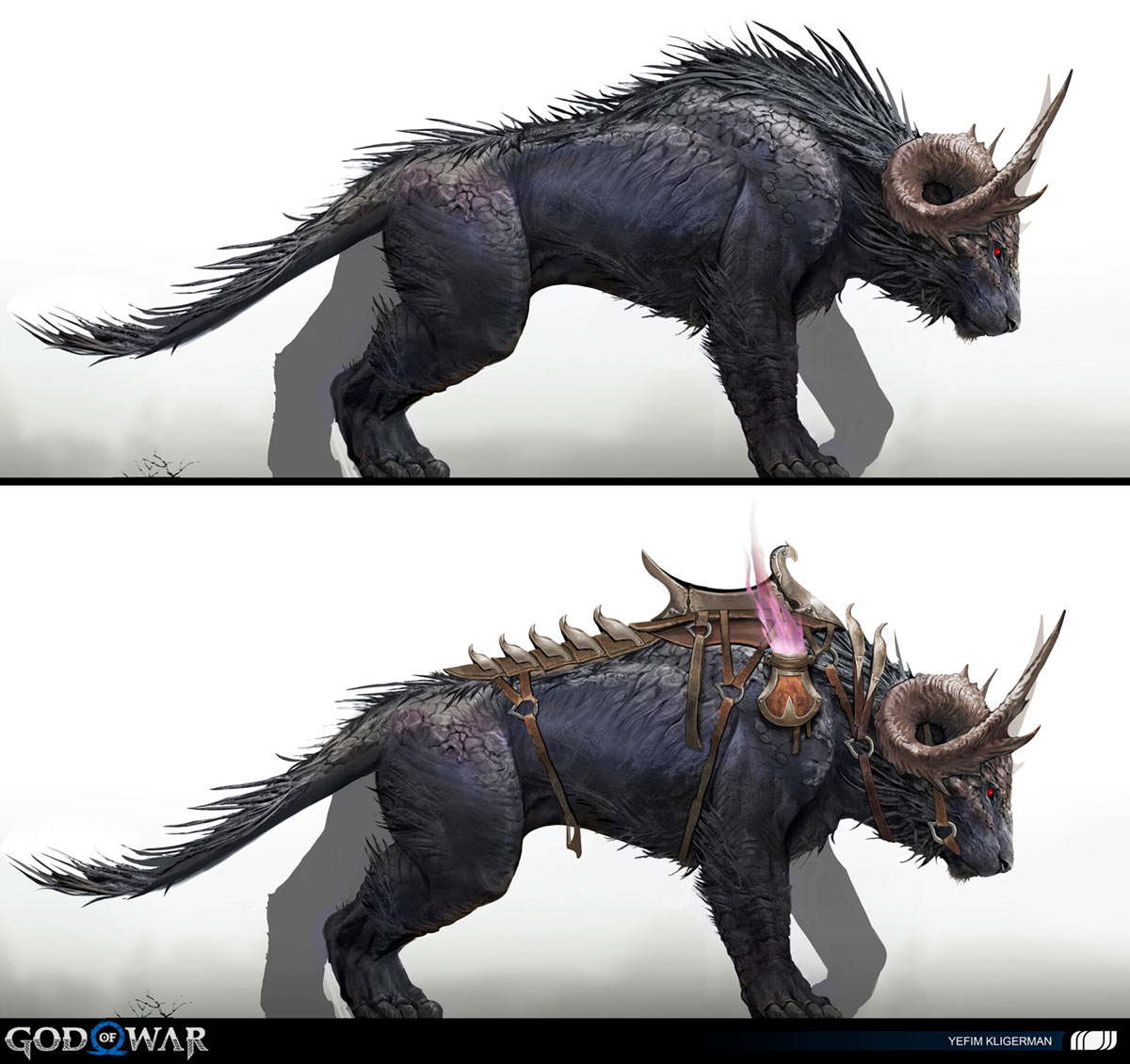Gradungr Mount Concept Art from God of War Ragnar&ouml;k