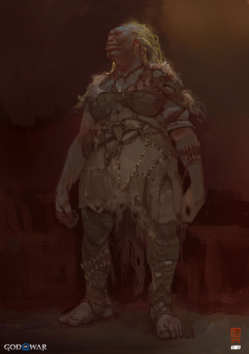 Gr&yacute;la Concept Art from God of War Ragnar&ouml;k