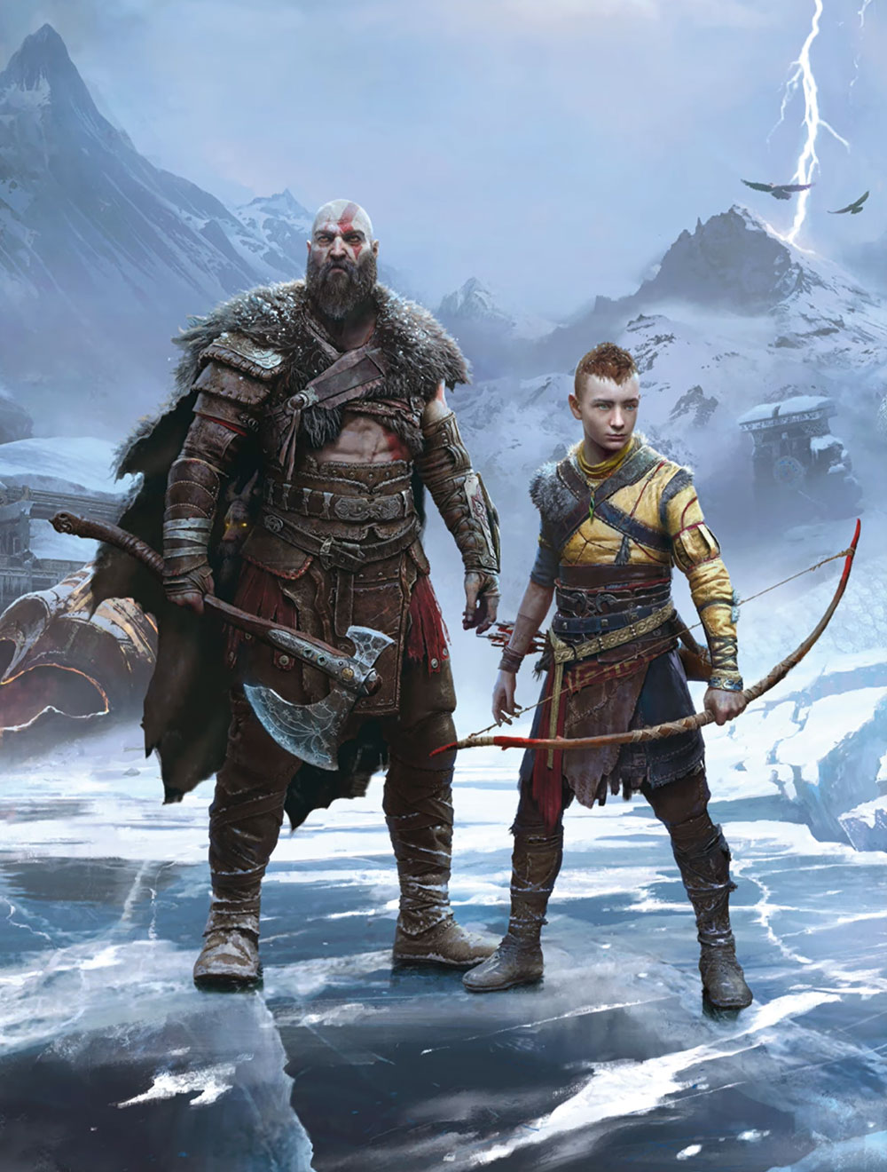 Kratos and Atreus Key Artwork from God of War Ragnar&ouml;k
