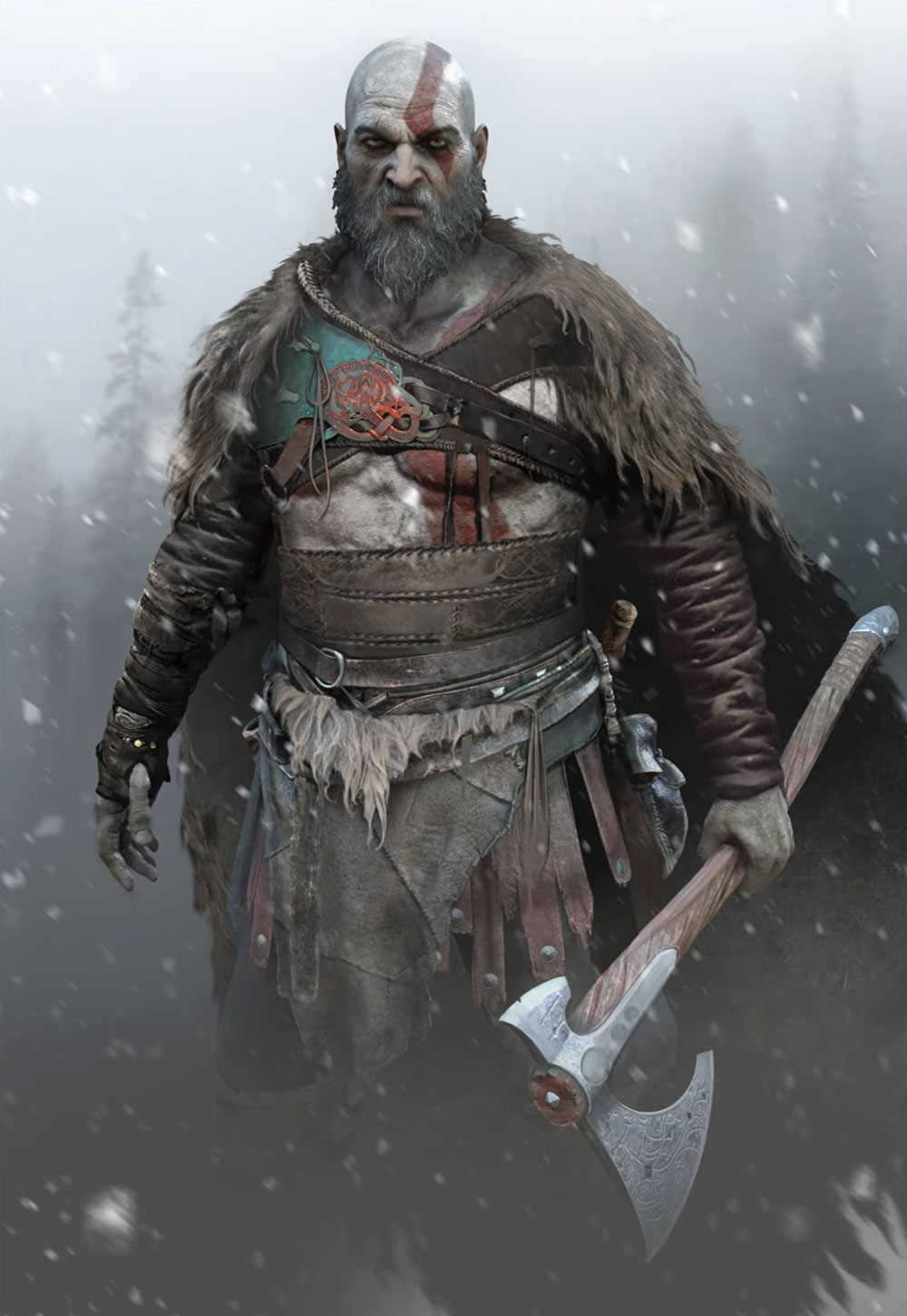 Kratos Concept Art from God of War Ragnar&ouml;k