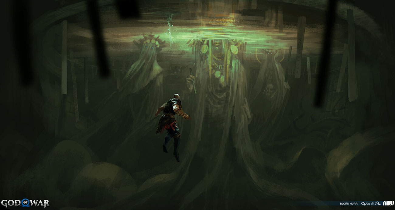 Kratos in Realm of Norns Art from God of War Ragnar&ouml;k