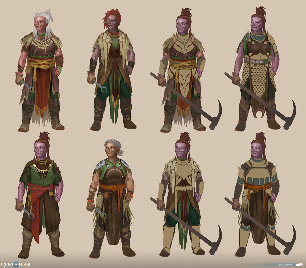 L&uacute;nda Variations Concept Art from God of War Ragnar&ouml;k
